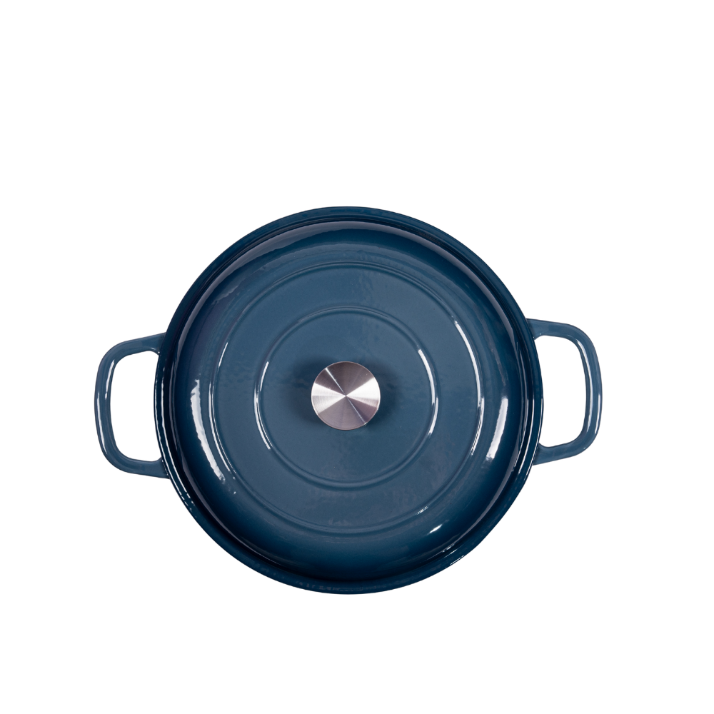 Traditional enameled cast iron shallow casserole - Image 6