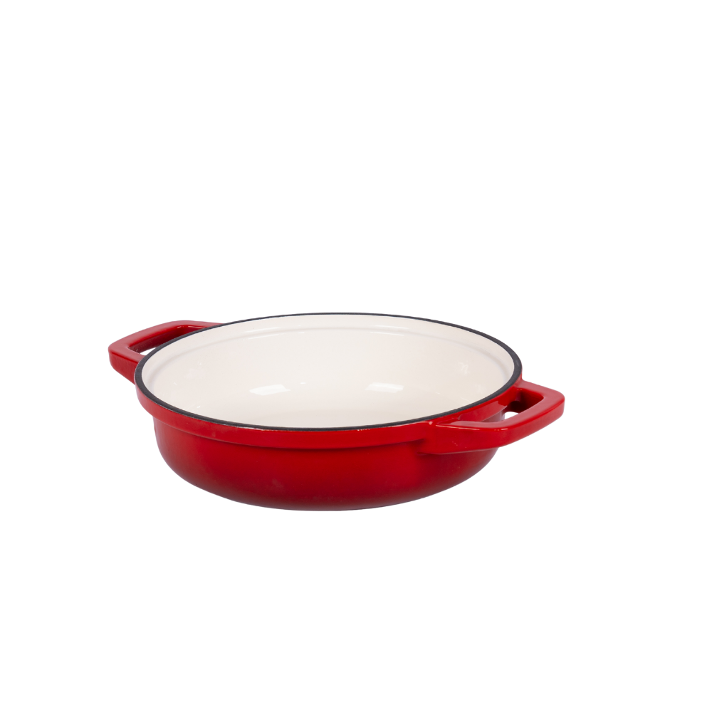 Traditional enameled cast iron shallow casserole - Image 4